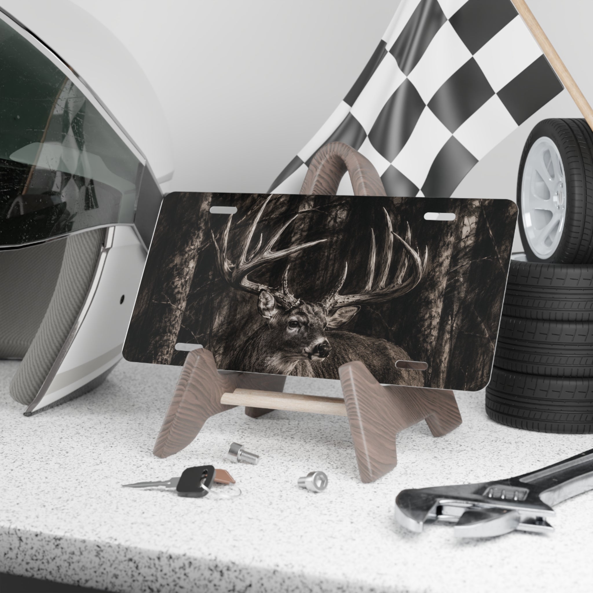 Charcoal Buck | Aluminum License Plate