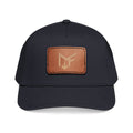 Leather Patch Baseball Cap — Mid Profile Casual Trucker Hat