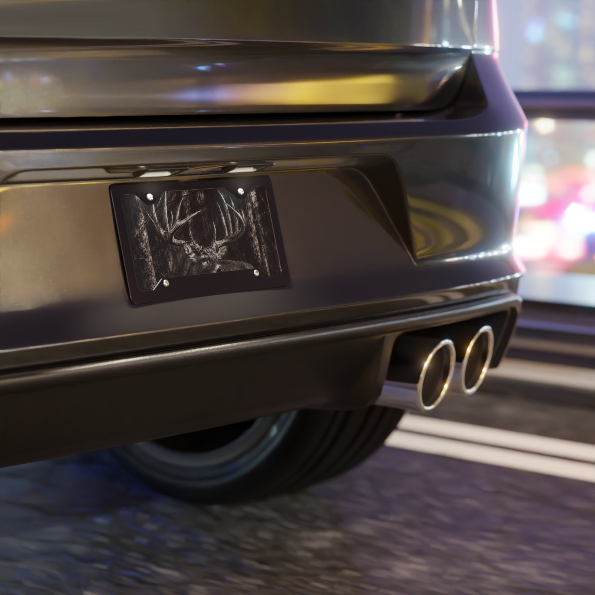 Charcoal Buck | Aluminum License Plate